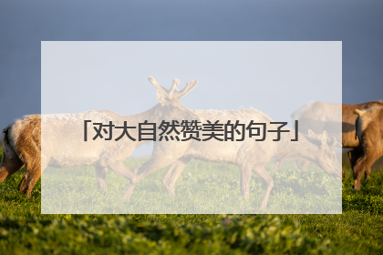 对大自然赞美的句子