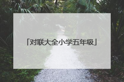 对联大全小学五年级