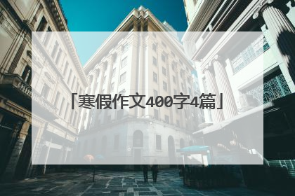 寒假作文400字4篇