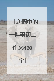 寒假中的一件事初二作文400字