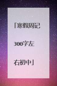 寒假周记300字左右初中