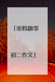 寒假趣事初二作文