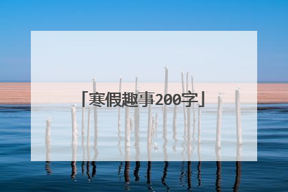 寒假趣事200字