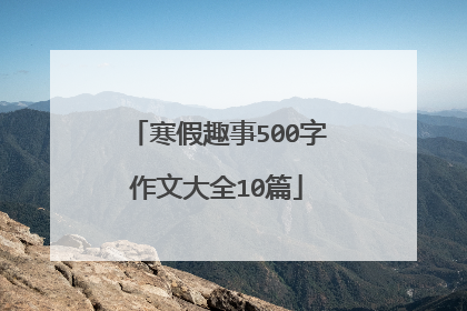 寒假趣事500字作文大全10篇