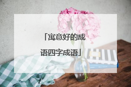 寓意好的成语四字成语