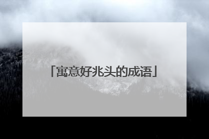 寓意好兆头的成语