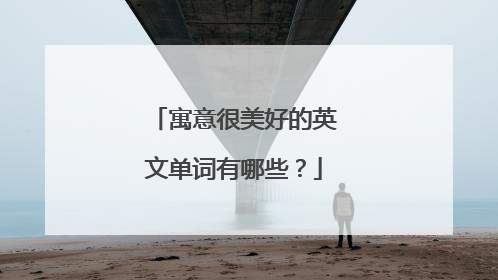 寓意很美好的英文单词有哪些？