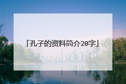 孔子的资料简介20字