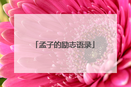 孟子的励志语录