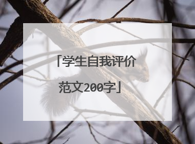 学生自我评价范文200字