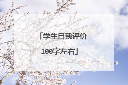 学生自我评价100字左右