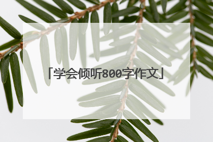 学会倾听800字作文