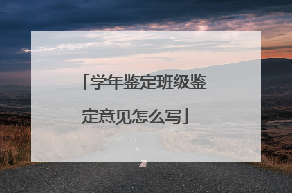 学年鉴定班级鉴定意见怎么写