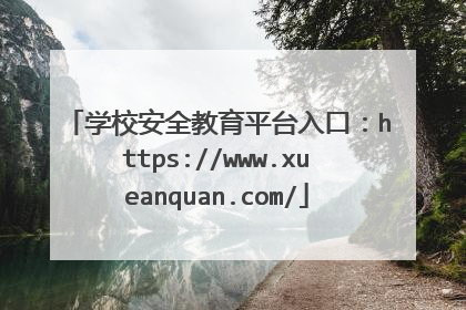 学校安全教育平台入口:https://www.xueanquan.com/
