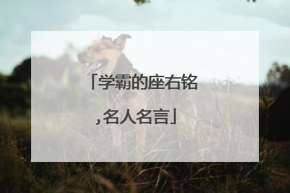 学霸的座右铭,名人名言