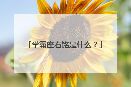 学霸座右铭是什么?