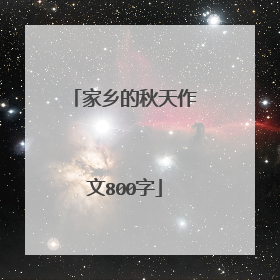 家乡的秋天作文800字
