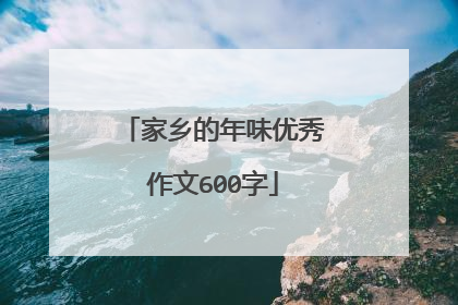 家乡的年味优秀作文600字