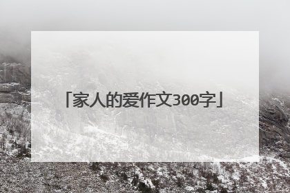 家人的爱作文300字