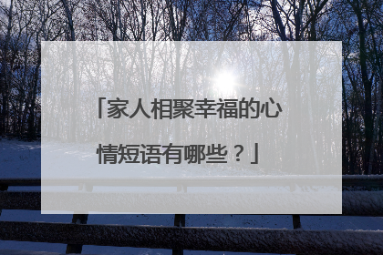 家人相聚幸福的心情短语有哪些？