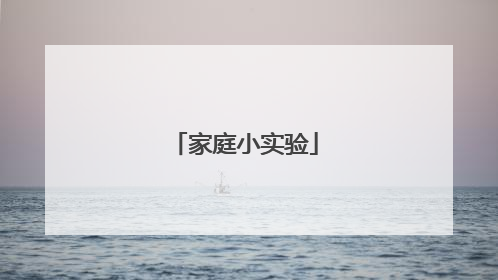 家庭小实验
