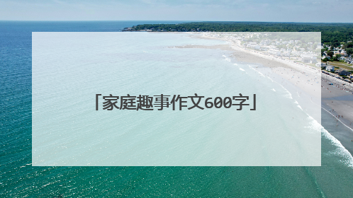 家庭趣事作文600字