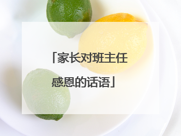 家长对班主任感恩的话语
