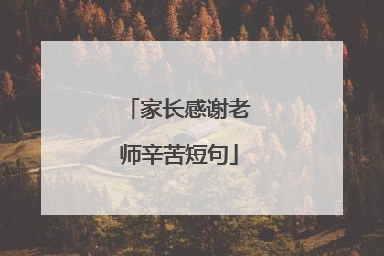 家长感谢老师辛苦短句