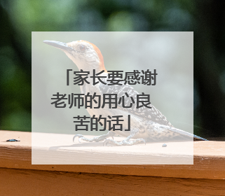 家长要感谢老师的用心良苦的话