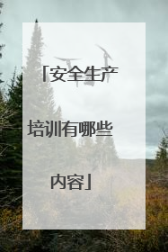 安全生产培训有哪些内容