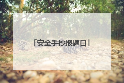 安全手抄报题目