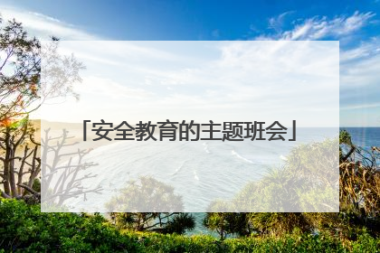 安全教育的主题班会