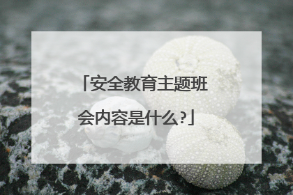 安全教育主题班会内容是什么?
