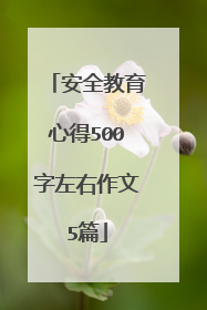 安全教育心得500字左右作文5篇