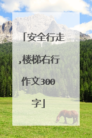 安全行走,楼梯右行作文300字