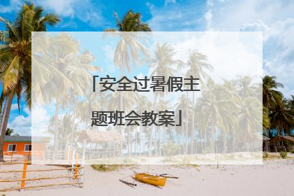 安全过暑假主题班会教案