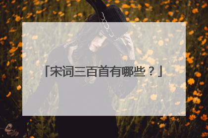 宋词三百首有哪些?