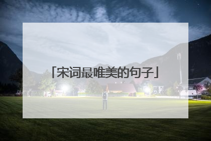 宋词最唯美的句子