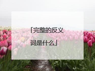 完整的反义词是什么
