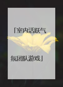 室内活跃气氛团队游戏