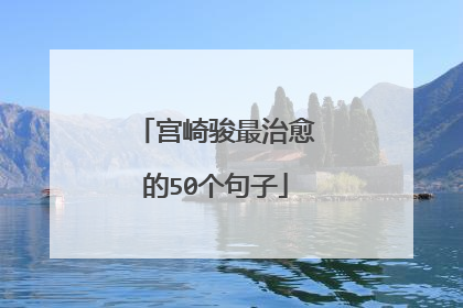 宫崎骏最治愈的50个句子