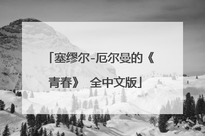 塞缪尔-厄尔曼的《青春》 全中文版