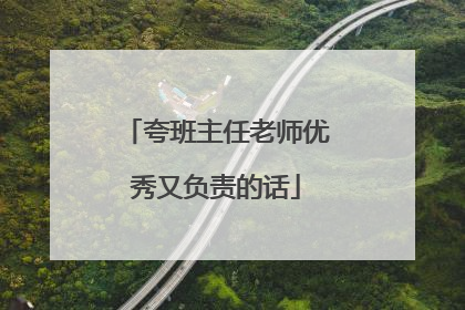 夸班主任老师优秀又负责的话