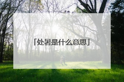 处暑是什么意思