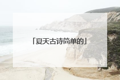 夏天古诗简单的