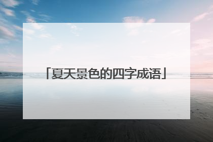 夏天景色的四字成语