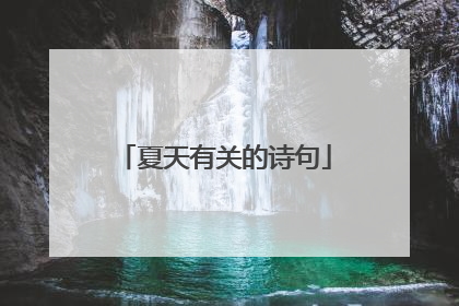 夏天有关的诗句
