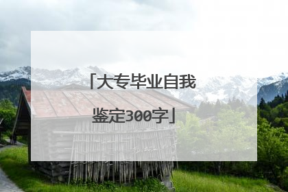 大专毕业自我鉴定300字