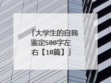 大学生的自我鉴定500字左右【10篇】