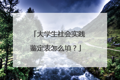 大学生社会实践鉴定表怎么填？